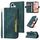 Custodia per telefono in pelle BETOPNICE con fibbia a doppio lato per iPhone 16 Plus (verde)