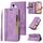 Custodia per telefono in pelle BETOPNICE con fibbia a doppio lato per iPhone 16 Plus (viola)