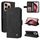 Custodia per telefono in pelle Skin Feel Life Tree per iPhone 16 Pro (nera)