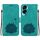 Custodia per telefono in pelle goffrata Lotus per Honor 90 Lite (verde)