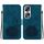 Custodia per telefono in pelle goffrata Honor 90 Pro Lotus (blu scuro)