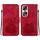 Custodia per telefono in pelle goffrata Honor 90 Pro Lotus (rossa)