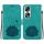 Custodia per telefono in pelle goffrata Honor 90 Pro Lotus (verde)