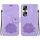 Custodia per telefono in pelle goffrata Lotus per Honor 90 Pro (viola)
