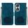 Custodia per telefono in pelle goffrata per Honor 90 Lotus (blu scuro)