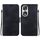 Custodia per telefono in pelle goffrata Honor 90 Lotus (nera)