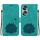 Custodia per telefono in pelle goffrata Lotus per Honor 70 (verde)