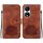 Custodia per telefono in pelle goffrata Lotus per Honor X7b / Play 50 Plus (marrone) Custodia per telefono in pelle goffrata Lotus per Honor X7b / Play 50 Plus (marrone)