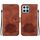 Per Honor X8 5G Custodia per telefono in pelle goffrata Lotus (marrone)
