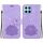 Custodia per telefono in pelle goffrata Lotus per Honor X8 5G (viola)