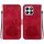 Custodia per telefono in pelle goffrata Honor X8b Lotus (rossa)