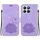 Custodia per telefono in pelle goffrata For Honor X8b Lotus (viola)