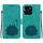 Custodia per telefono in pelle goffrata Lotus per Honor X6a (verde)