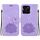 Custodia per telefono in pelle goffrata per Honor X6a Lotus (viola)