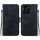 Custodia per telefono in pelle goffrata Lotus per Honor X6a (nera)