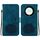 Custodia per telefono in pelle goffrata Lotus per Honor X9a (blu scuro)