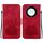 Custodia per telefono in pelle goffrata Lotus per Honor X9a (rossa)