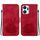 Custodia per telefono in pelle goffrata Lotus per Honor X7a (rossa)