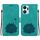 Custodia per telefono in pelle goffrata Lotus per Honor X7a (verde)