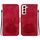 Custodia per telefono in pelle goffrata Lotus per Samsung Galaxy S22 5G (rossa) Custodia per telefono in pelle goffrata Lotus per Samsung Galaxy S22 5G (rossa)