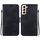 Custodia per telefono in pelle goffrata Lotus per Samsung Galaxy S22 5G (nera) Custodia per telefono in pelle goffrata Lotus per Samsung Galaxy S22 5G (nera)
