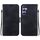 Custodia per telefono in pelle goffrata Lotus Galaxy S23 FE 5G (nera)