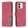 Per vivo Y28 4G Custodia per telefono in pelle con fibbia magnetica e trama a rombi (rosso) Per vivo Y28 4G Custodia per telefono in pelle con fibbia magnetica e trama a rombi (rosso)