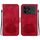 Custodia per telefono in pelle goffrata Xiaomi Redmi K70E Lotus (rossa)