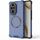 Custodia per telefono antiurto con anello magnetico a nido d'ape per Honor 200 Pro (blu) Custodia per telefono antiurto con anello magnetico a nido d'ape per Honor 200 Pro (blu)