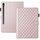 Custodia per tablet in pelle con reticolo romboidale per Samsung Galaxy Tab S9 FE / S9 (oro rosa) Custodia per tablet in pelle con reticolo romboidale per Samsung Galaxy Tab S9 FE / S9 (oro rosa)