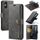 Custodia per telefono in pelle magnetica staccabile con texture Crazy Horse per Sony Xperia 10 VI DG.MING (grigio)