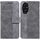 Custodia per telefono in pelle goffrata geometrica per Honor 200 (grigia)