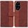 Custodia per telefono in pelle goffrata geometrica per Honor 200 Pro (marrone) Custodia per telefono in pelle goffrata geometrica per Honor 200 Pro (marrone)