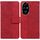 Custodia per telefono in pelle goffrata geometrica per Honor 200 Pro (rossa) Custodia per telefono in pelle goffrata geometrica per Honor 200 Pro (rossa)