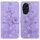 Custodia per telefono in pelle goffrata Lily per Honor 200 5G (viola)