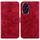 Custodia per telefono in pelle goffrata Lily per Honor 200 5G (rossa)