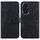 Custodia per telefono in pelle goffrata Giglio per Honor 200 5G (nera)