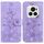 Custodia per telefono in pelle goffrata For Honor Magic6 Pro Lily (viola)