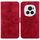 Custodia per telefono in pelle goffrata For Honor Magic6 Pro Lily (rossa)