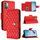 Custodia per cellulare in pelle con texture rombica per Nokia G11 / G21 con cordino (rosso) Custodia per cellulare in pelle con texture rombica per Nokia G11 / G21 con cordino (rosso)