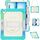 Per iPad Air 13 2024 Custodia protettiva in silicone + tablet PC (blu arcobaleno) Per iPad Air 13 2024 Custodia protettiva in silicone + tablet PC (blu arcobaleno)