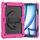 Per iPad Air 13 2024 Custodia tablet PC ibrida in silicone con tracolla (nero + rosa rossa) Per iPad Air 13 2024 Custodia tablet PC ibrida in silicone con tracolla (nero + rosa rossa)