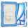 Per iPad Air 13 2024 Custodia tablet PC ibrida in silicone con tracolla (beige + ciano-blu) Per iPad Air 13 2024 Custodia tablet PC ibrida in silicone con tracolla (beige + ciano-blu)