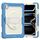 Per iPad Pro 13 2024 Custodia tablet PC ibrida in silicone con tracolla (beige + ciano-blu) Per iPad Pro 13 2024 Custodia tablet PC ibrida in silicone con tracolla (beige + ciano-blu)