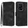 Custodia in pelle con motivo a linee globali per Honor 200 Lite (nero)