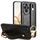 Custodia per telefono posteriore in pelle con cinturino per Honor 200 5G (nera) Custodia per telefono posteriore in pelle con cinturino per Honor 200 5G (nera)