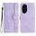 Custodia per cellulare in pelle con motivo a cuore per Honor 200 Pro (viola) Custodia per cellulare in pelle con motivo a cuore per Honor 200 Pro (viola)