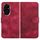 Custodia in pelle per telefono con stampa testa di elefante in rilievo per Honor 200 YX0060 con cordino (rosa rossa) Custodia in pelle per telefono con stampa testa di elefante in rilievo per Honor 200 YX0060 con cordino (rosa rossa)