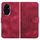 Per Honor 200 Pro YX0060 Custodia in pelle per telefono con testa di elefante in rilievo con cordino (rosa rossa) Per Honor 200 Pro YX0060 Custodia in pelle per telefono con testa di elefante in rilievo con cordino (rosa rossa)