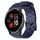 Per Garmin Venu 2 Plus 20mm Cinturino per orologio in silicone tinta unita con motivo a calcio (blu navy) Per Garmin Venu 2 Plus 20mm Cinturino per orologio in silicone tinta unita con motivo a calcio (blu navy)